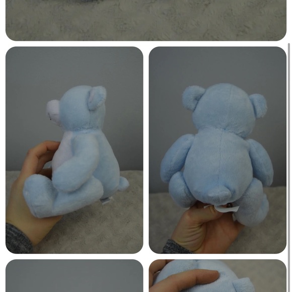 Koala Baby Blue Teddy Bear Plush Stuffed Animal Toy White Brown 6" Sitting - Picture 2 of 3